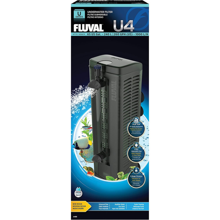Внутрішній фільтр Fluval U4 для акваріумів 130–240 л, 10 Вт