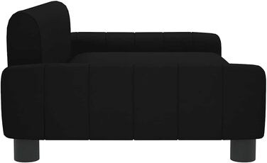 Крісло-ліжко для собак, м'яке лежанка для собак, диван-софа для маленьких собак, лежанка для котів, чорний, тканина, 90 x 53 x 30 см