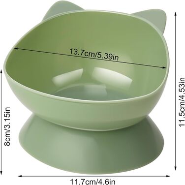 Миски для котів Umorismo 3 шт. Підвищені, нахилені, пластикові - годівниця для котів, кошенят, сухий та вологий корм
