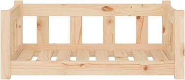 Ліжко для собак та котів з дерева, зручне, водонепроникне, 75,5x55,5x28 см, коричневе