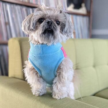 Тепла флісова жилетка для маленьких собак Gooby (Рожева, розмір Medium, обхват грудей ~41 см)