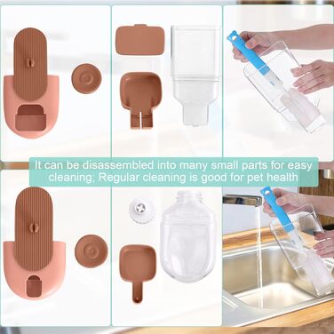 Автоматичний диспенсер води Lemtrflo для кліток, годівниця для кроликів, свиней, хоряків, зелений (коричневий)