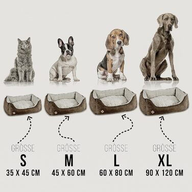 Ляжка для собак Ne&no® 2 в 1: охолоджуючий та зігріваючий матеріал, середні породи, 80x60 см, коричнева