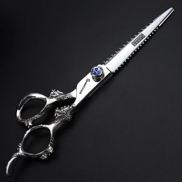 Ножиці для грумінгу домашніх тварин, японська сталь 440C, 7 дюймів + ножиці для фінальної обробки, сріблясті