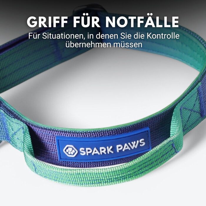 Тактичний нашийник для собак Spark Paws – міцний, преміум-якість, для великих та середніх собак (Lime Wave, XS: 9-18 кг [2.5 см])