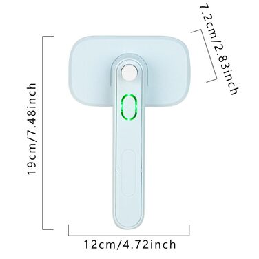 Професійна щітка для тварин Pet Ion Brush з подвійним іонним генератором: самоочисна щітка для собак та котів, м'яке розплутування шерсті та підшерстка, для короткої та довгої шерсті (зелена)