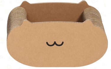 Навіс для котів Navaris - 2-в-1: когтеточка та лежанка - когтеточки для котів, лежанка для котів, товстий картон, захист меблів