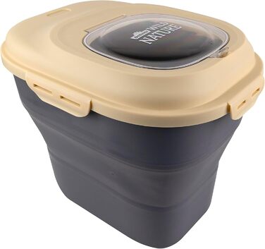 Торба для корму Dehner Wild Nature, 25 л, пластик, бежево-антрацитова, 33 x 37.5 x 45 см