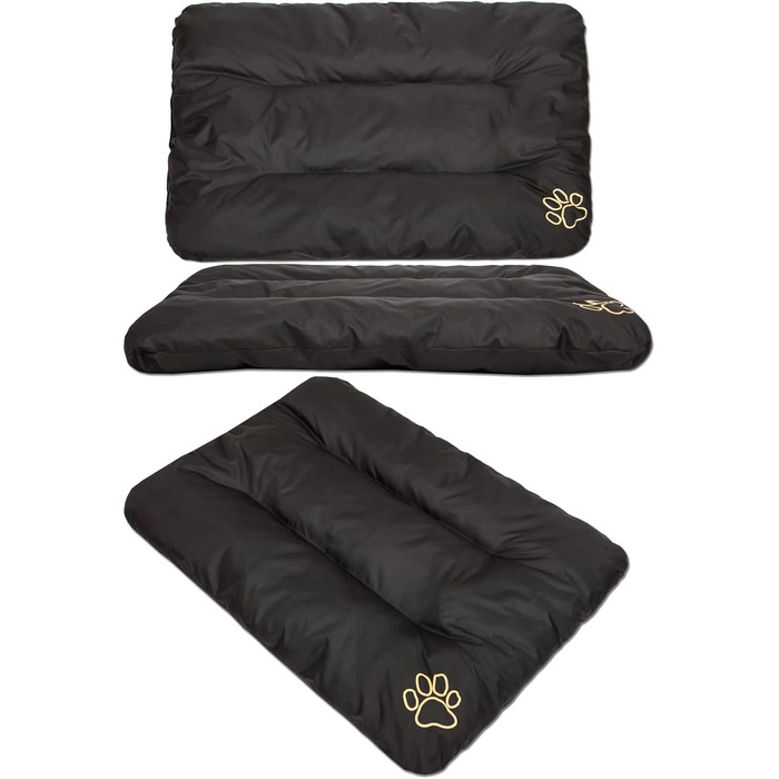Килимок для собак, лежанка для собак - великий, середній, маленький, водонепроникний, м'який, для дому та на вулицю, 90x60x8 см (чорний)