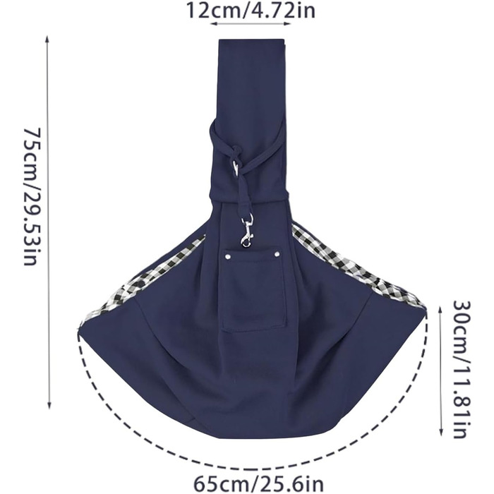 Сумка-переноска для собак Quorvex Sling - зручна переноска для тварин | Ідеальна для цуценят, кошенят та маленьких собак, для подорожей, прогулянок та покупок (блакитна)