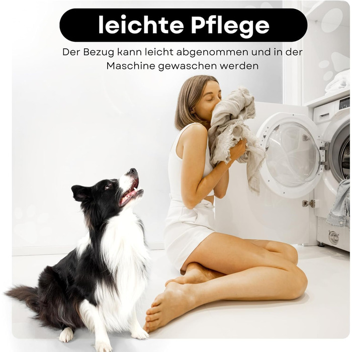 Ортопедичне собаче ліжко Odolplusz для великих собак | М'яке ліжко-кімната для середніх та великих собак | Собача матрацна подушка знімний, пральний чохол | (80x60x7 см, Сірий)