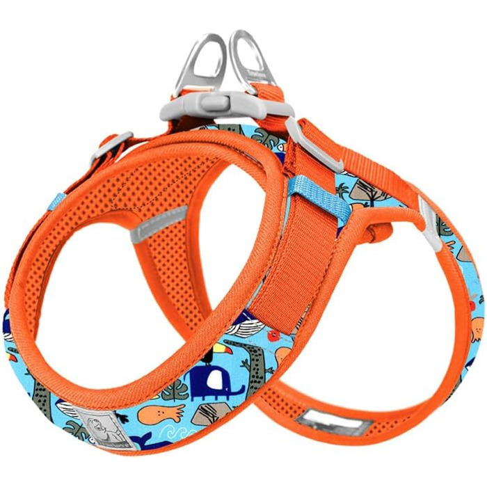 Нашийник для собак Truelove TLH30131, розмір M, Firecracker: м'який, світловідбиваючий, дихаючий, з безпечною застібкою