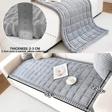 Килимок для собак у машину: захист заднього сидіння, антиковзаюча поверхня, килимок-диван для тварин, миючий, для автомобілів, SUV, седанів (51 x 24, сірий, 140 x 54 x 4 см)