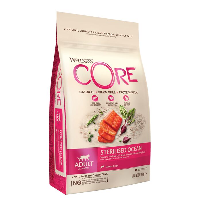 Сухий корм для котів Wellness CORE Original Стерилізовані, Лосось (Океан), 4 кг