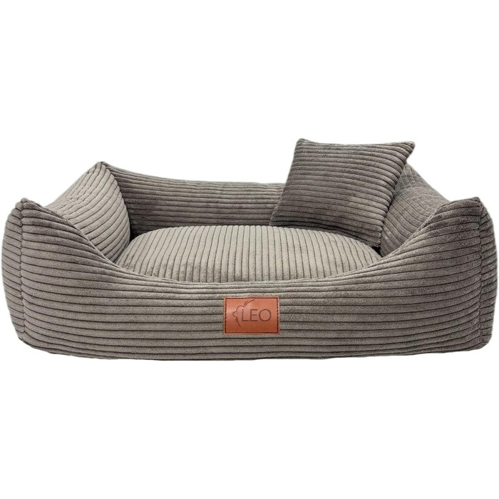 Лежанка для собак Leo4dog: зручна та миюча, для малих, середніх та великих собак. Колір: коричневий, розмір L (100x80 см)
