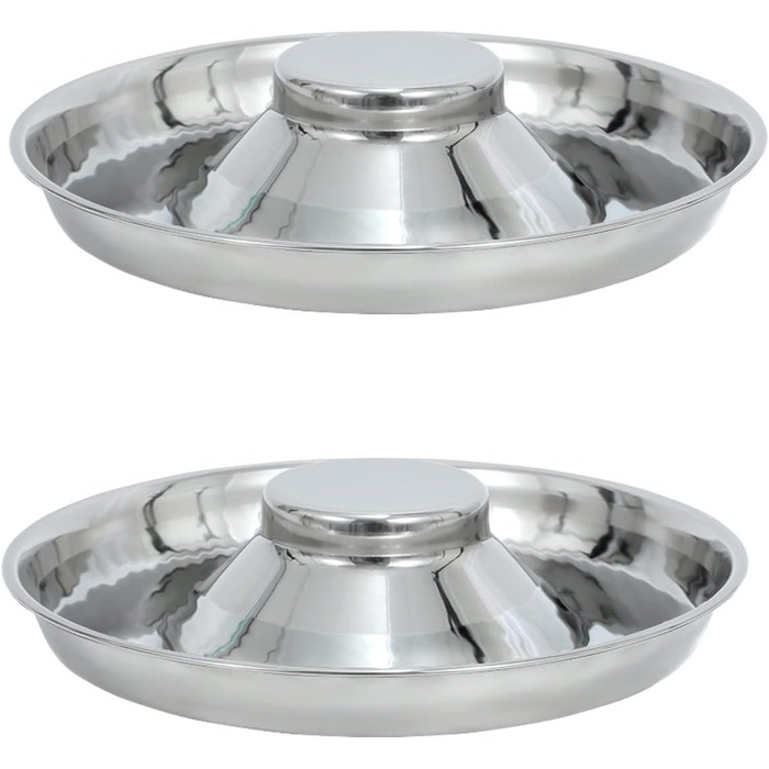 Набори мисок для собак Wepen Edestah - 2 шт. з нержавіючої сталі, повільне годування, для собак та котів, EACOOKEY 01-Siber