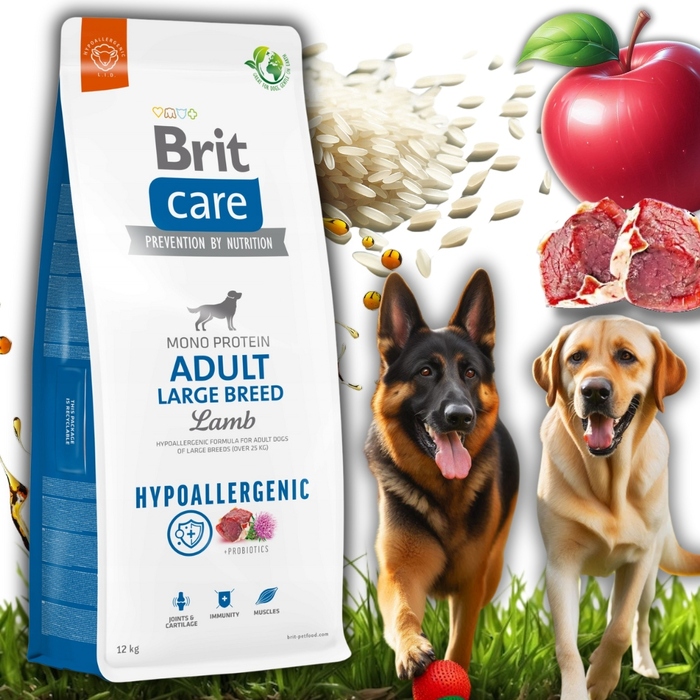 Сухий корм для собак Brit Care Hypoallergenic Adult Large Lamb (Ягня), 12 кг