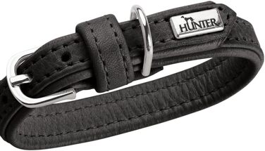 Шкіряний нашийник для собак HUNTER Soho Mini, чорний, розмір 21