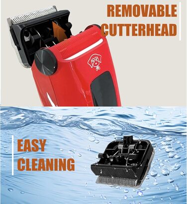 Професійна машинка для стрижки собак Hatteker: електрична, бездротова, з підсвічуванням, 7500 RPM