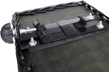 Корзина для собак на велосипед – ручної плетіння з лози, з ґратчастою кришкою, кріпленням для багажника та знімним подушечкою. Розмір: 60 x 39 x 50 см, колір чорний (венге), XL