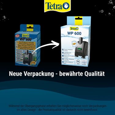Tetra WP 600 - потужна водяна помпа для акваріумів 80-200 л з регулюванням потоку, для чистої та прозорої води
