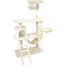 Дряпальня для котів Wiltec 141 см: кігтеточка, будиночок, гамак, ліжко