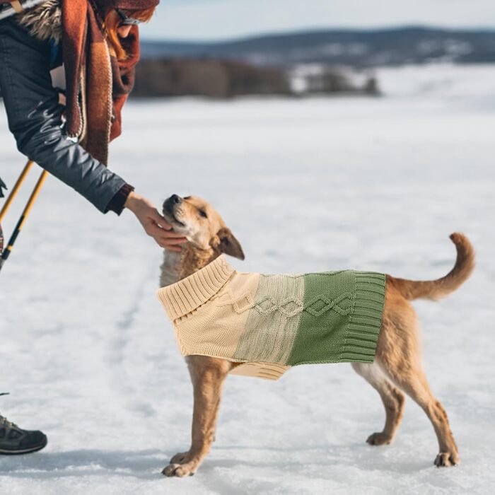 Теплий пуховик для собак ASENKU, великий розмір, зелений: для німецьких та середніх собак, осінь/зима, теплий, з коміром, для собак та котів