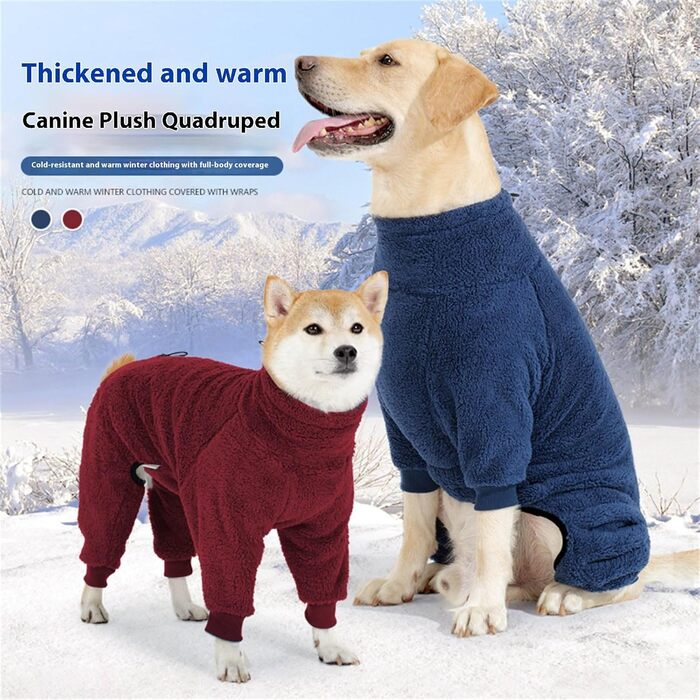 Теплий халат для собак з флісу, двосторонній, для маленьких та великих порід, блакитний, XXX-Large