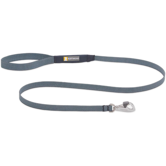 Повідок для собак RUFFWEAR Hi & Light, міцний, з інтегрованою кишенею, Crux-Clip, компактний, сірий Basalt Grey