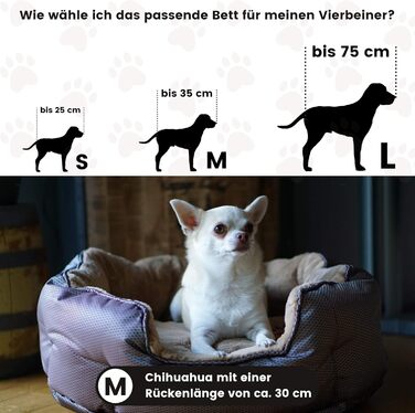 Ортопедичне ліжко для собак Santorini - ізольоване двостороннє ліжко з ефектом пам'яті, знімає навантаження на суглоби, підходить для осені та зими (M - 60 x 50 x 20 см, помаранчевий / сірий)