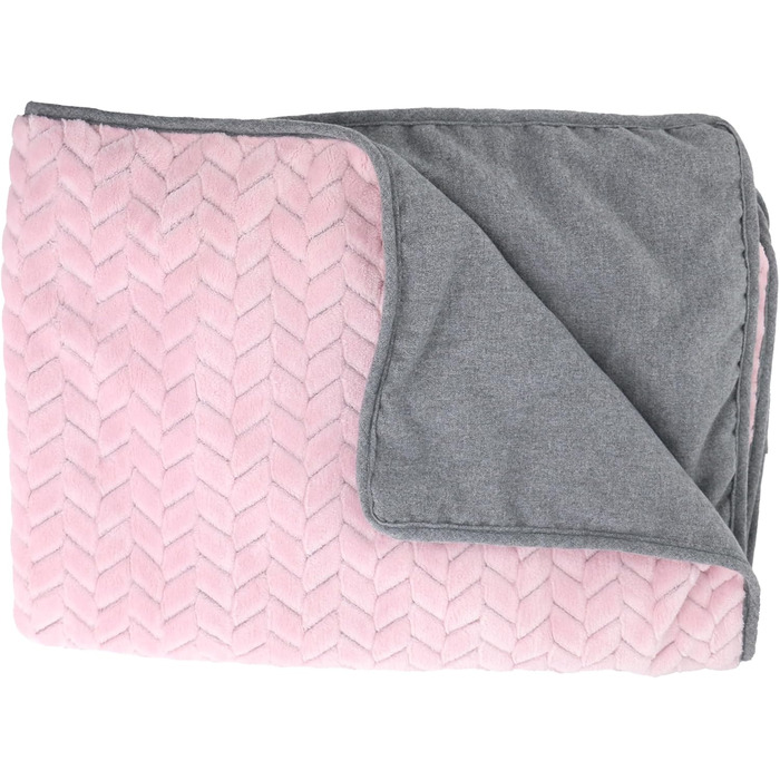 Кімнатне ліжко для собак Ancol – м'яка підстилка з бортиками, 60 x 50 см, рожевий колір