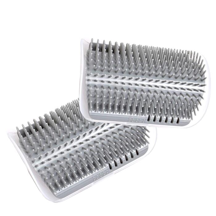 Щітка для котів Katzenbürste, для довгошерстих та короткошерстих, масажна, дряпалка кутова, 2 шт.