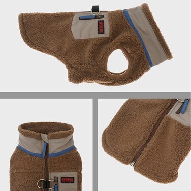 Теплий зимовий одяг для собак: куртка, пуловер, світшот (колір коричневий, розмір M)
