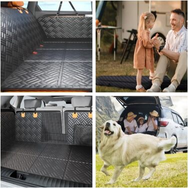 Захисний чохол на сидіння автомобіля для собак, універсальний, чорний, з отворами для ременів безпеки, для SUV/Auto/Вантажівка, ромбічний