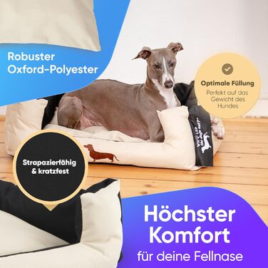 Крісло-ліжко для собак: міцне та зручне, для великих та маленьких собак, цуценят та літніх тварин. Крісло-ліжко для собак, корзина для собак, різних кольорів (S, пісочний)