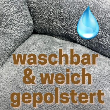 Крісло-ліжко для собак, м'яке, нековзне, знімний та пральний чохол, пухнасте (XL)