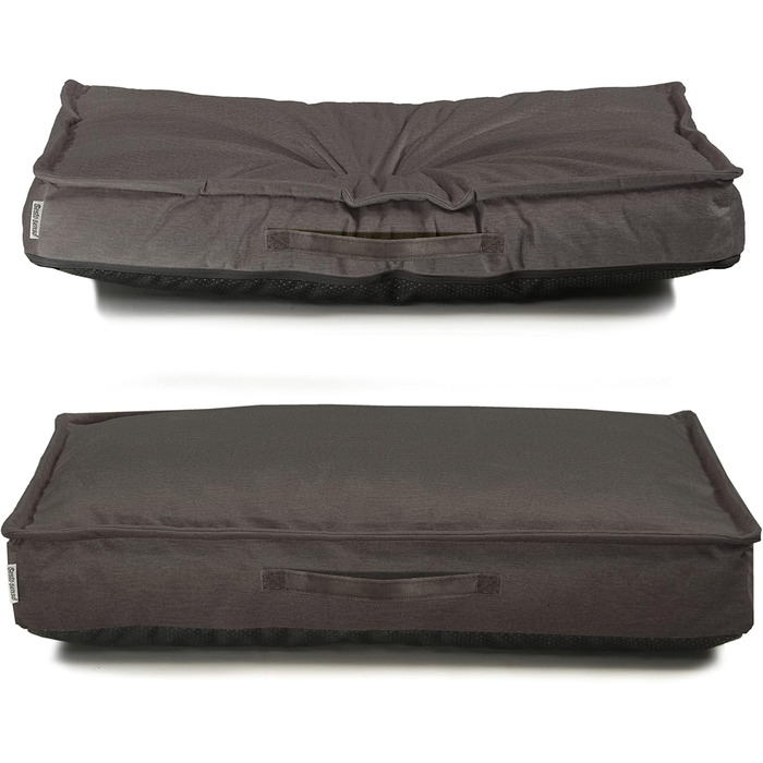 Килимок для собак Sesto Senso Premium, прямокутний, з Memory Foam, знімний чохол, сірий, 100x70 см, модель 1