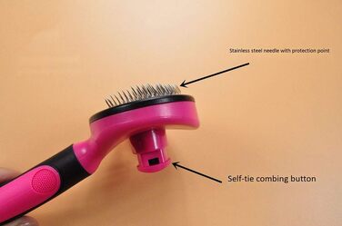 Гребінець для вичісування шерсті собак та котів, видалення відмерлої шерсті та ковтунів, чорний