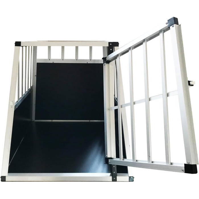 Алюмінієва переносна коробка для собак Defacto (XL) 91x65x69 см, срібна