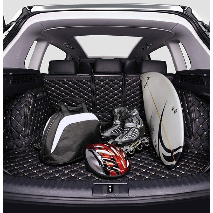 Килимок у багажник для JEEP Renegade 2016-2023, захист від бруду та вологи, з боковим захистом, чорно-бежевий