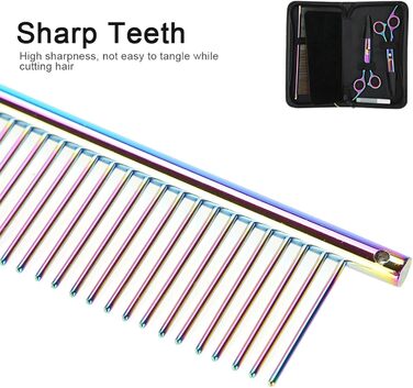 Набір професійних ножиць для грумінгу домашніх тварин: ножиці для стрижки шерсті собак, ножиці для розрідження, вигнуті ножиці, універсальні ножиці