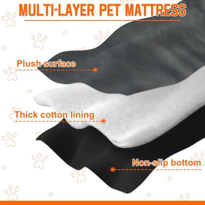 Лежанка для собак середнього розміру 90x60 см: водонепроникна, портативна, складана, для подорожей, в переноску, на диван, в авто