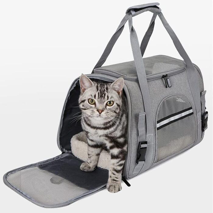 Транспортна переноска для собак Koomuao, рожева: дихаюча, складна, з м'якою підстилкою та плечовим ременем