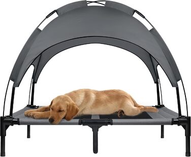 Лежанка для собак з балдахіном, велика, 92 x 76 x 92 см. Водонепроникна, з дихаючим мереживним полотном. Підходить для кемпінгу та пляжу.