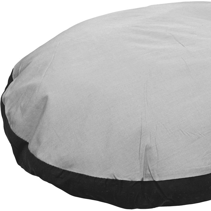 Овальна подушка Karlie 80×62×10 см сіро-чорна для собак і котів
