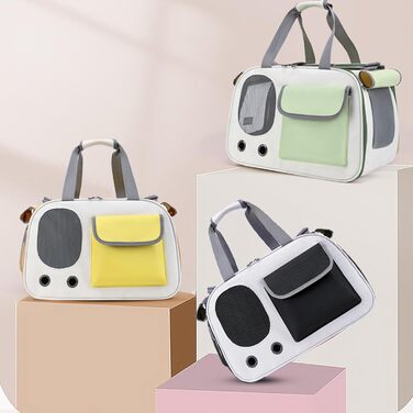 Складана переноска для собак та котів, зелена. Підходить для малих та середніх порід