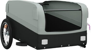 Причіп для собак Gecheer, чорний та сірий, 126x63x50 см, вантажопідйомність 30 кг, з відбивачами та прапором