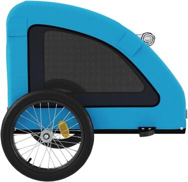 Фahrраd-причіп для собак блакитний Oxford-тканина та залізо 125x63x66 см. Причіп для тварин, велосипедний причіп для собак, для собак та інших тварин