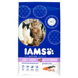 Сухий корм для котів IAMS Multi-Cat для домівок з кількома коштами, 15 кг
