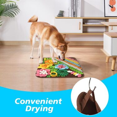 Килимок-нюхалка для собак Schnüffelteppich, інтерактивна іграшка-нюхалка для собак, килимок для дресирування цуценят, 50x50 см, коричневий